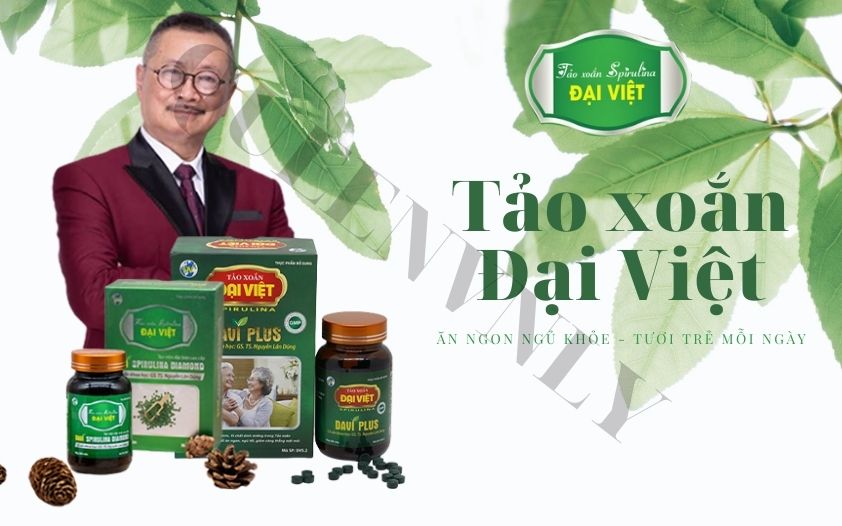Bộ sản phẩm tảo xoăn Đại Việt với 100% tảo xoắn spirulina 